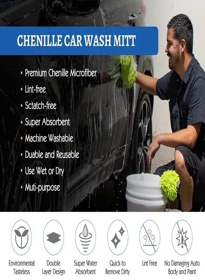 KitchenFest® Double Sided Microfiber Wash Gloves for Car Cleaning, Kitchen, Bike, Laptop, LED TV, Mirrors and Furniture, Lint-Fre, Large Size, Multicolor - Pack of 2 - Image 4